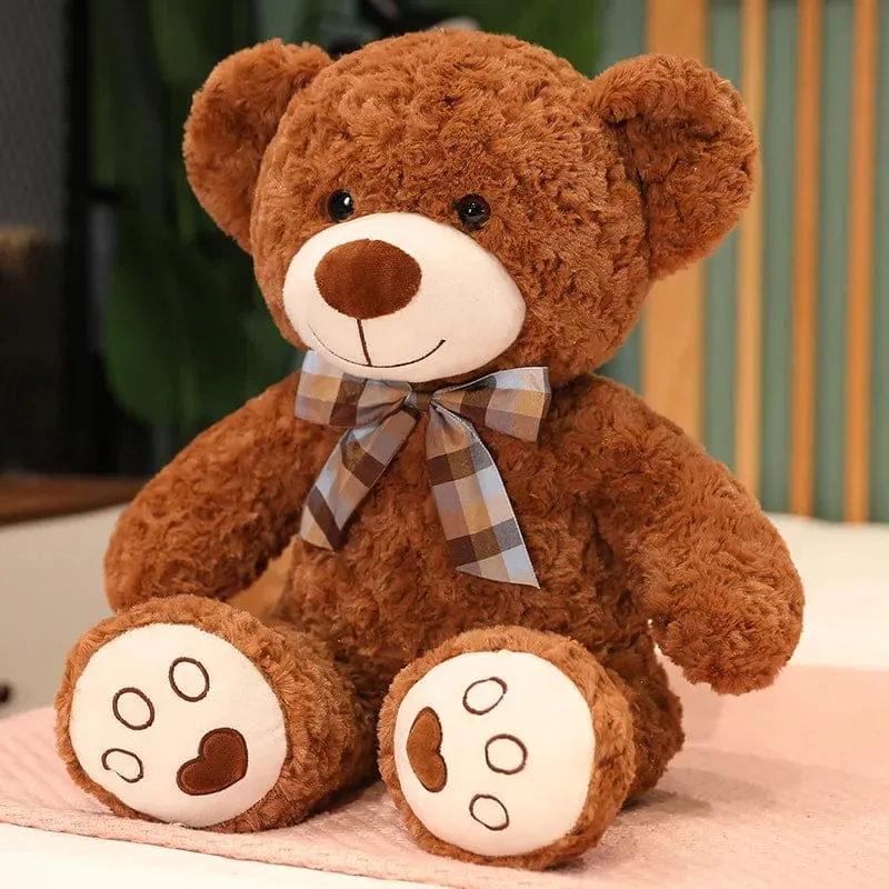 35/50/60CM Süßes klassisches Teddybär-Plüschtier Kawaii Fliege Bär Plüschkissen Gefüllte weiche Puppen für Kinder Mädchen Liebhaber Geschenke