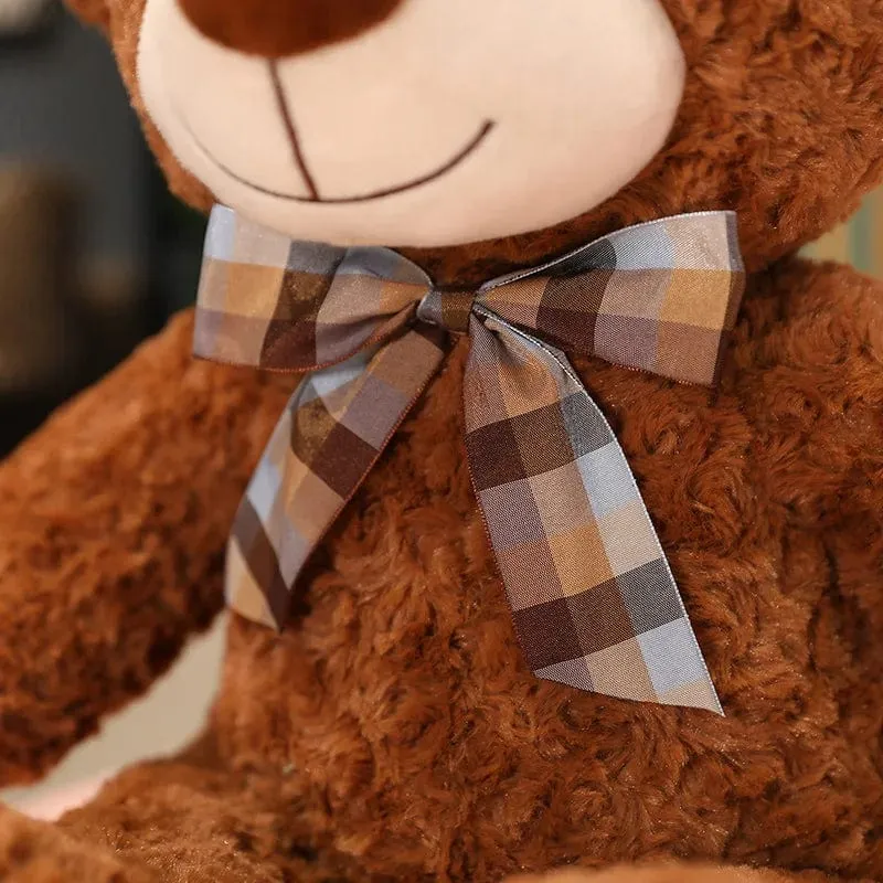 35/50/60CM Süßes klassisches Teddybär-Plüschtier Kawaii Fliege Bär Plüschkissen Gefüllte weiche Puppen für Kinder Mädchen Liebhaber Geschenke