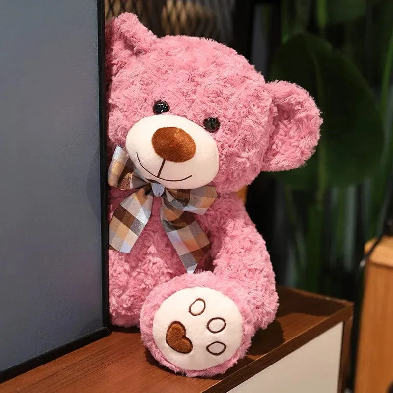 35/50/60CM Süßes klassisches Teddybär-Plüschtier Kawaii Fliege Bär Plüschkissen Gefüllte weiche Puppen für Kinder Mädchen Liebhaber Geschenke