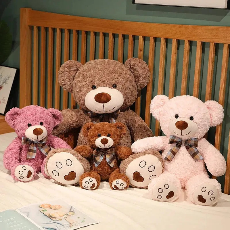 35/50/60CM Süßes klassisches Teddybär-Plüschtier Kawaii Fliege Bär Plüschkissen Gefüllte weiche Puppen für Kinder Mädchen Liebhaber Geschenke