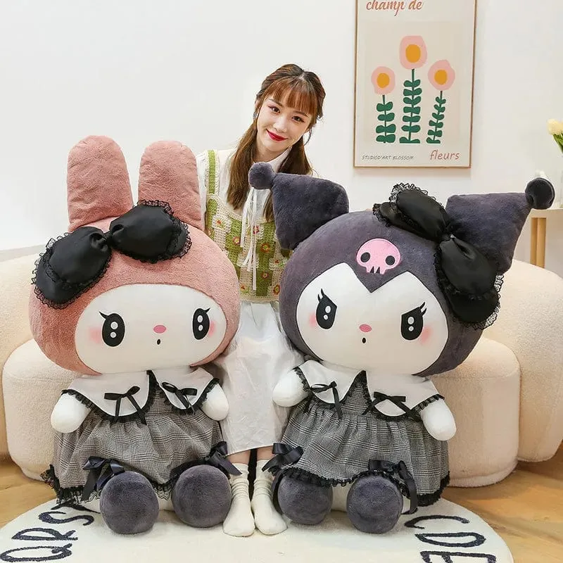 Übergroßes Sanrio Hello Kitty Kuromi Melody Plüschtier, weiches Dekokissen, Plüschpuppen, Kindergeburtstags- und Valentinstagsgeschenk für Mädchen