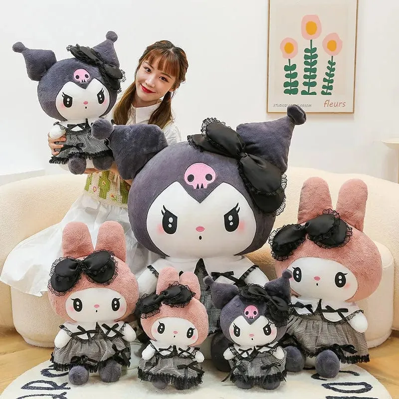 Übergroßes Sanrio Hello Kitty Kuromi Melody Plüschtier, weiches Dekokissen, Plüschpuppen, Kindergeburtstags- und Valentinstagsgeschenk für Mädchen