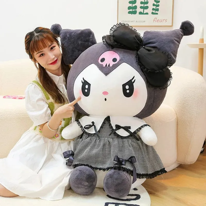 Übergroßes Sanrio Hello Kitty Kuromi Melody Plüschtier, weiches Dekokissen, Plüschpuppen, Kindergeburtstags- und Valentinstagsgeschenk für Mädchen