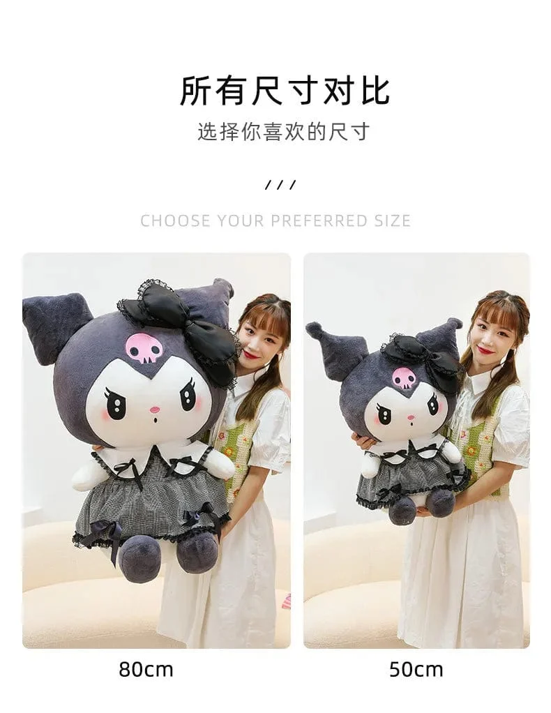 Übergroßes Sanrio Hello Kitty Kuromi Melody Plüschtier, weiches Dekokissen, Plüschpuppen, Kindergeburtstags- und Valentinstagsgeschenk für Mädchen