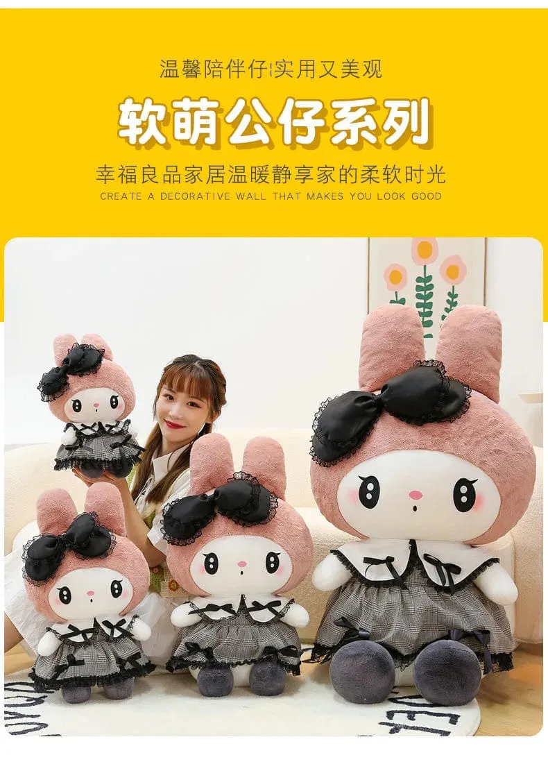 Übergroßes Sanrio Hello Kitty Kuromi Melody Plüschtier, weiches Dekokissen, Plüschpuppen, Kindergeburtstags- und Valentinstagsgeschenk für Mädchen