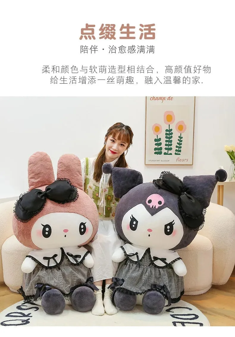 Übergroßes Sanrio Hello Kitty Kuromi Melody Plüschtier, weiches Dekokissen, Plüschpuppen, Kindergeburtstags- und Valentinstagsgeschenk für Mädchen