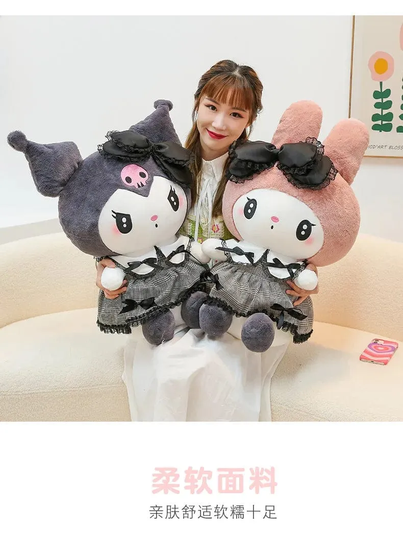 Übergroßes Sanrio Hello Kitty Kuromi Melody Plüschtier, weiches Dekokissen, Plüschpuppen, Kindergeburtstags- und Valentinstagsgeschenk für Mädchen