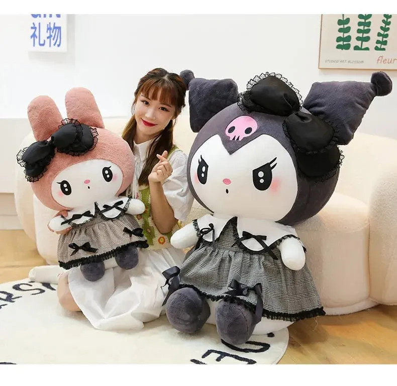 Übergroßes Sanrio Hello Kitty Kuromi Melody Plüschtier, weiches Dekokissen, Plüschpuppen, Kindergeburtstags- und Valentinstagsgeschenk für Mädchen