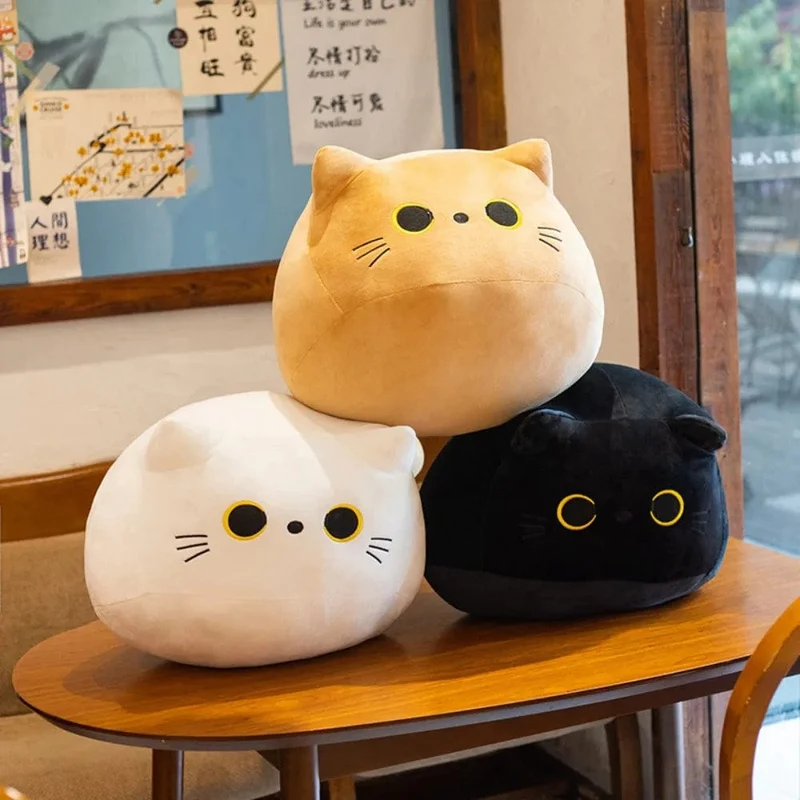 10/30CM Katzenpuppe Kleiner Anhänger Kuschelkissen Kissen Ins Schwarze Katze Plüschtier Puppe für Mädchen Geschenk Plushie Stofftiere