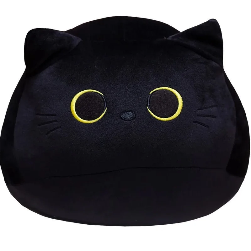 10/30CM Katzenpuppe Kleiner Anhänger Kuschelkissen Kissen Ins Schwarze Katze Plüschtier Puppe für Mädchen Geschenk Plushie Stofftiere