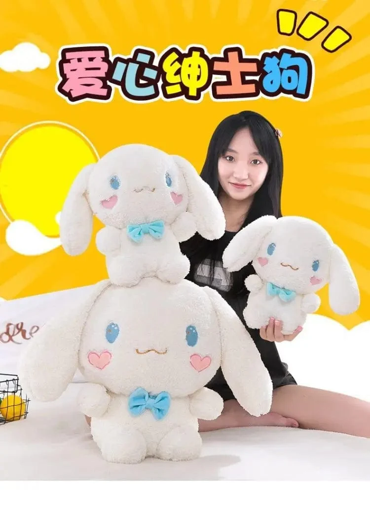 Cinnamoroll Plüschtiere, Cartoon-Hund mit großen Ohren, Puppe, kleines weißes Hundespielzeug, gibt der besten Freundin Mädchen Schlafkissen, Dekoration, Plüschpuppe