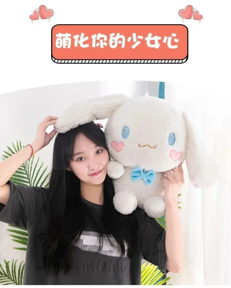 Cinnamoroll Plüschtiere, Cartoon-Hund mit großen Ohren, Puppe, kleines weißes Hundespielzeug, gibt der besten Freundin Mädchen Schlafkissen, Dekoration, Plüschpuppe