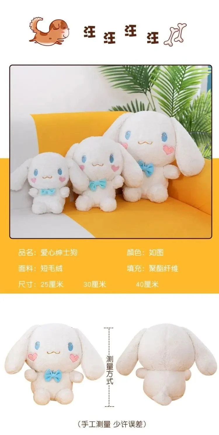 Cinnamoroll Plüschtiere, Cartoon-Hund mit großen Ohren, Puppe, kleines weißes Hundespielzeug, gibt der besten Freundin Mädchen Schlafkissen, Dekoration, Plüschpuppe