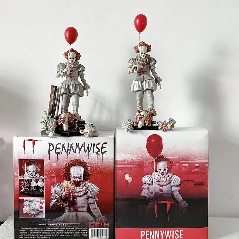 NECA Pennywise Joker Action Figur Spielzeug Puppe Horror Halloween Weihnachten Geschenk 18cm Bücherregal Ornament