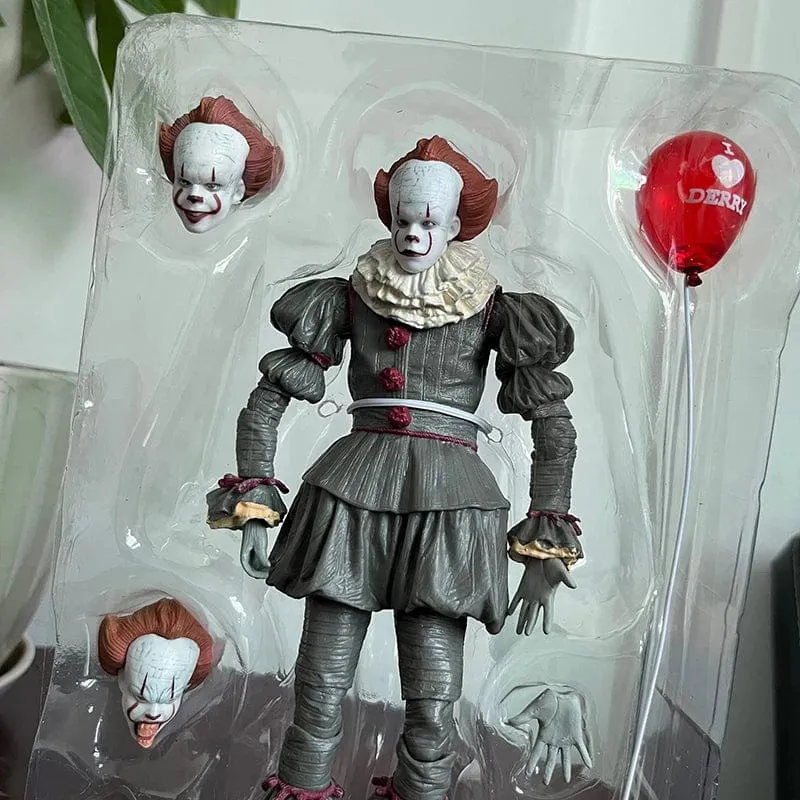 NECA Pennywise Joker Action Figur Spielzeug Puppe Horror Halloween Weihnachten Geschenk 18cm Bücherregal Ornament