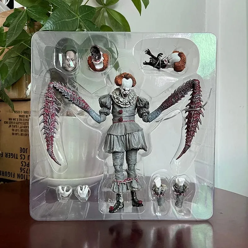 NECA Pennywise Joker Action Figur Spielzeug Puppe Horror Halloween Weihnachten Geschenk 18cm Bücherregal Ornament