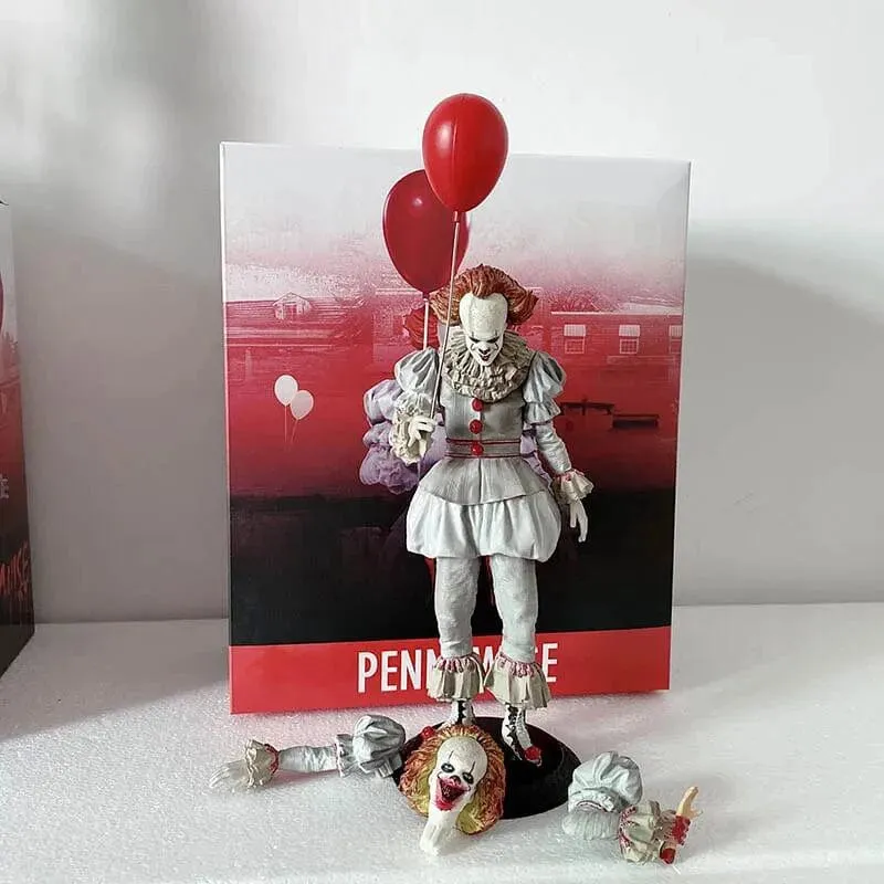 NECA Pennywise Joker Action Figur Spielzeug Puppe Horror Halloween Weihnachten Geschenk 18cm Bücherregal Ornament