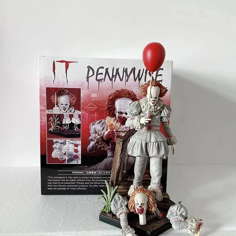NECA Pennywise Joker Action Figur Spielzeug Puppe Horror Halloween Weihnachten Geschenk 18cm Bücherregal Ornament