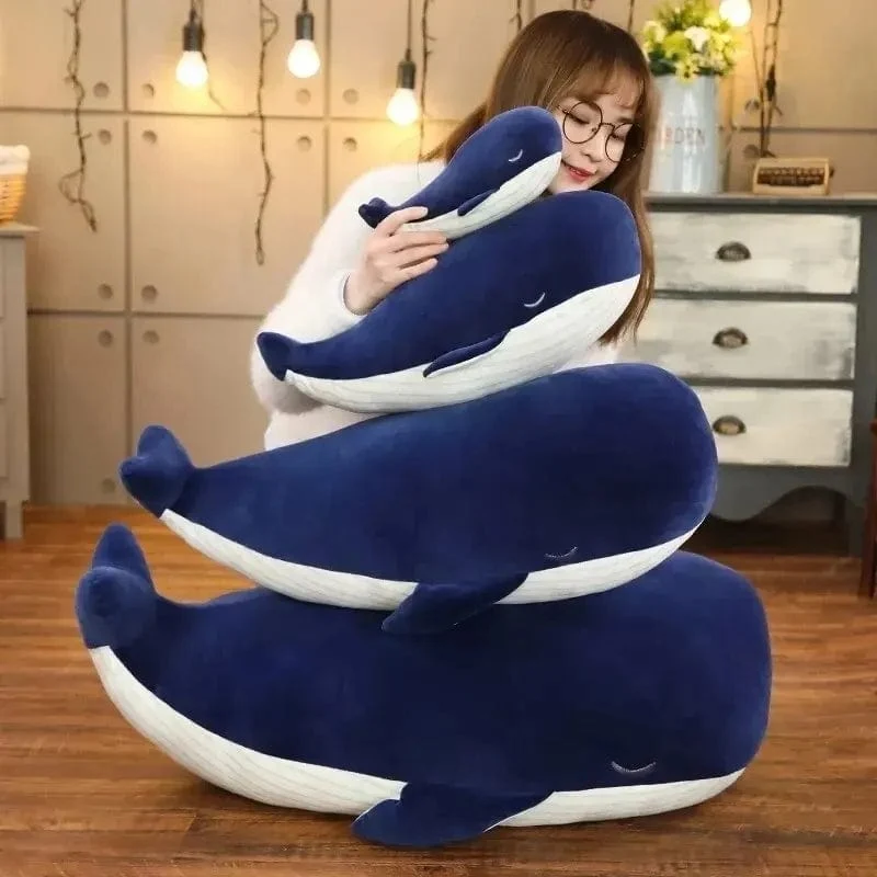 25 cm Cartoon Weiche Kleine Blauwal Plüsch Spielzeug Gefüllte Meerestiere Kissen Schöne Fische Delphin Puppen für Mädchen Kinder Geburtstag Geschenk