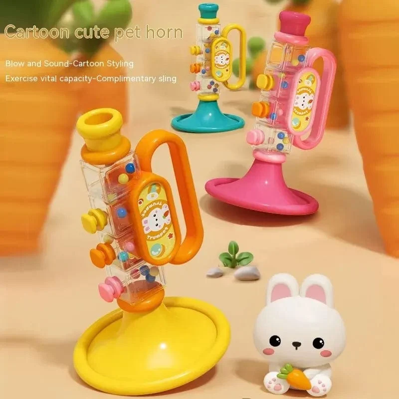 Kleines Kaninchenhorn Kinderspielzeug, Baby bläst Cartoon-Mundharmonika-Pfeife Musikinstrument