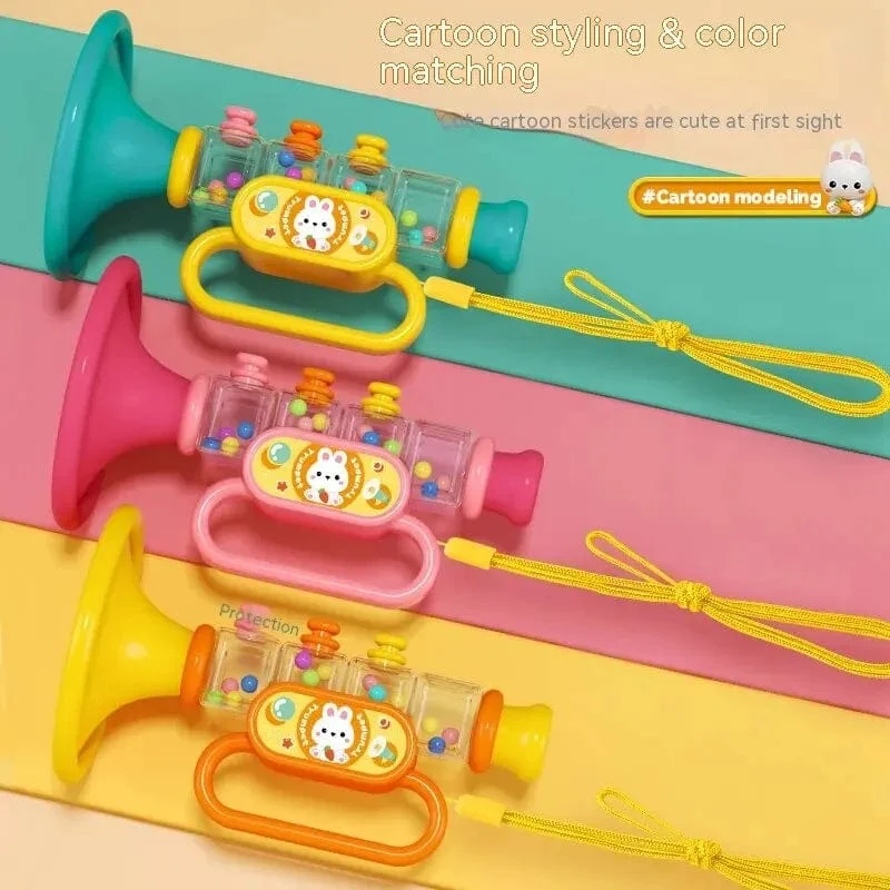 Kleines Kaninchenhorn Kinderspielzeug, Baby bläst Cartoon-Mundharmonika-Pfeife Musikinstrument
