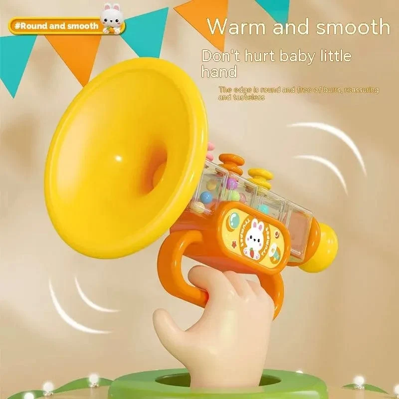 Kleines Kaninchenhorn Kinderspielzeug, Baby bläst Cartoon-Mundharmonika-Pfeife Musikinstrument