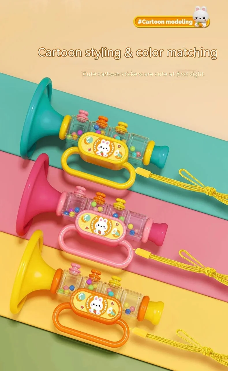 Kleines Kaninchenhorn Kinderspielzeug, Baby bläst Cartoon-Mundharmonika-Pfeife Musikinstrument