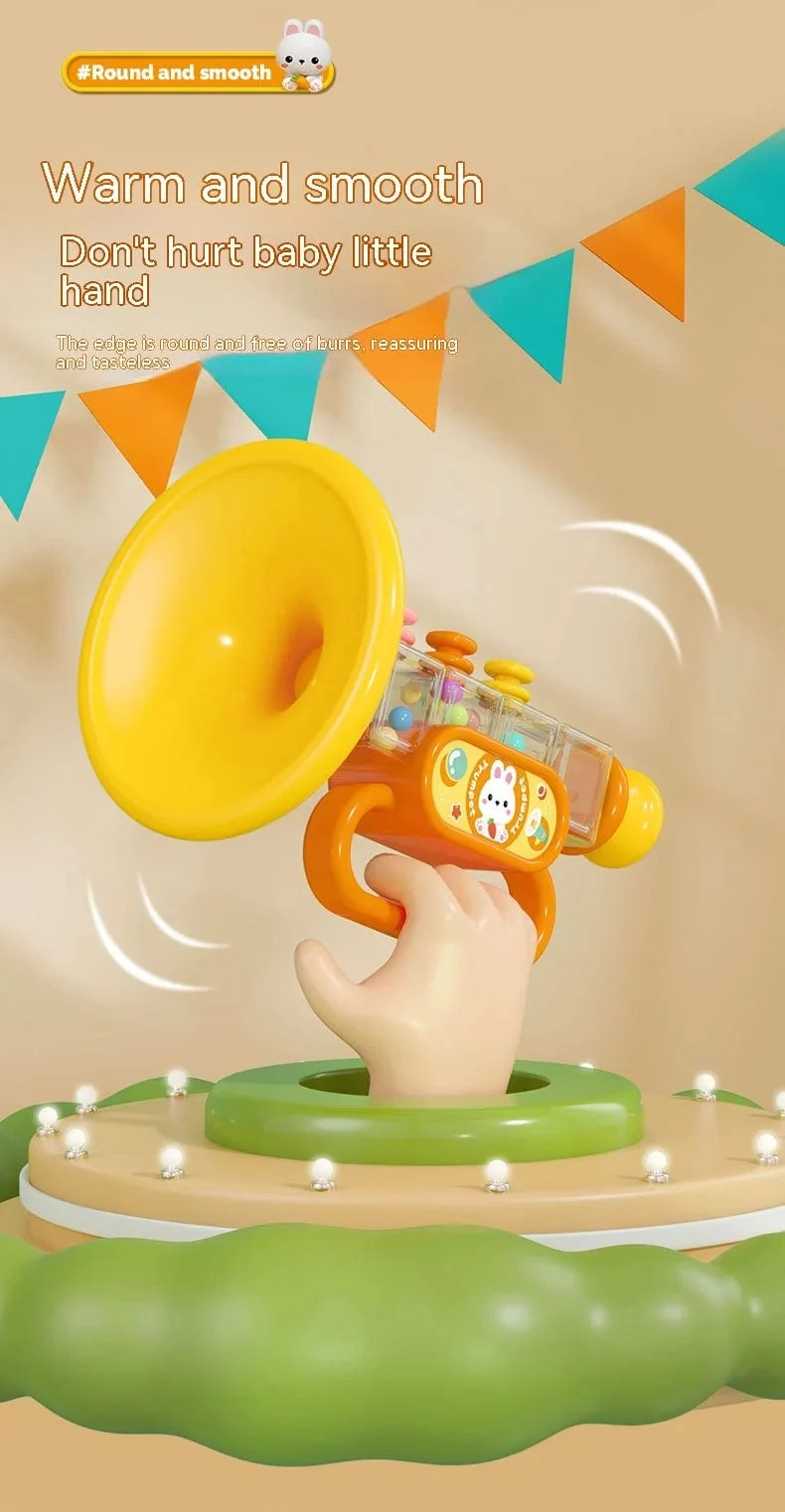 Kleines Kaninchenhorn Kinderspielzeug, Baby bläst Cartoon-Mundharmonika-Pfeife Musikinstrument