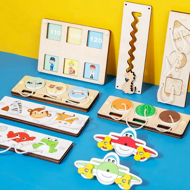 DIY Busy Board Zubehör Montessori Bildung Holzspielzeug Kognitive Ausbildung Kleinkind Frühe Bildung Fähigkeiten Lernen Holzspiel