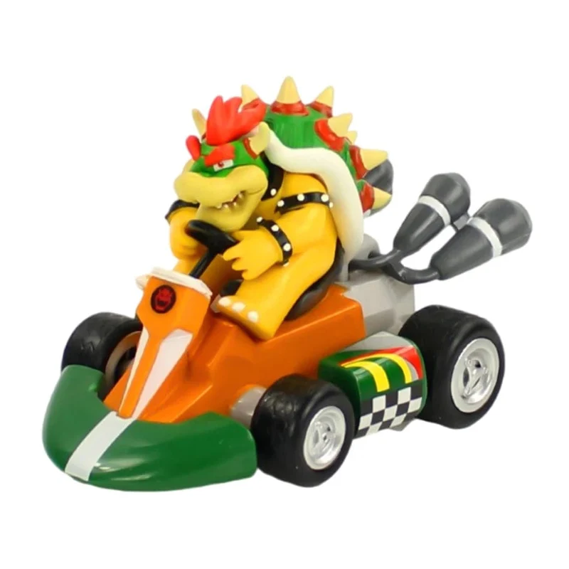 Super Mario Pull Back Auto Grün Yoshi Donkey Kong Bowser Luigi Toad Prinzessin Peach Action Figur Spielzeug Anime Spiel Puppe Kind Geschenke