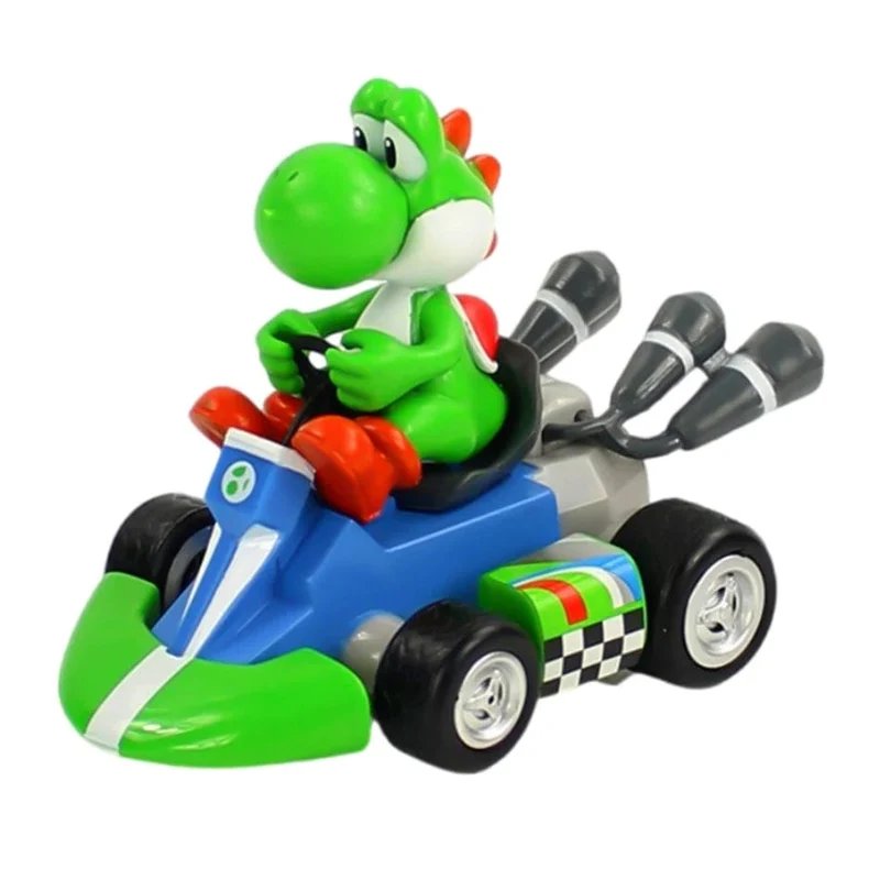 Super Mario Pull Back Auto Grün Yoshi Donkey Kong Bowser Luigi Toad Prinzessin Peach Action Figur Spielzeug Anime Spiel Puppe Kind Geschenke