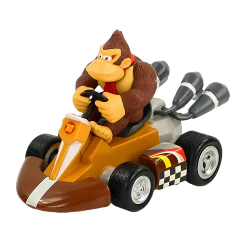 Super Mario Pull Back Auto Grün Yoshi Donkey Kong Bowser Luigi Toad Prinzessin Peach Action Figur Spielzeug Anime Spiel Puppe Kind Geschenke