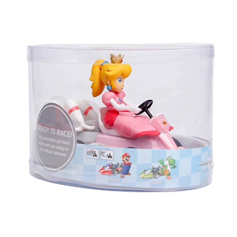 Super Mario Pull Back Auto Grün Yoshi Donkey Kong Bowser Luigi Toad Prinzessin Peach Action Figur Spielzeug Anime Spiel Puppe Kind Geschenke