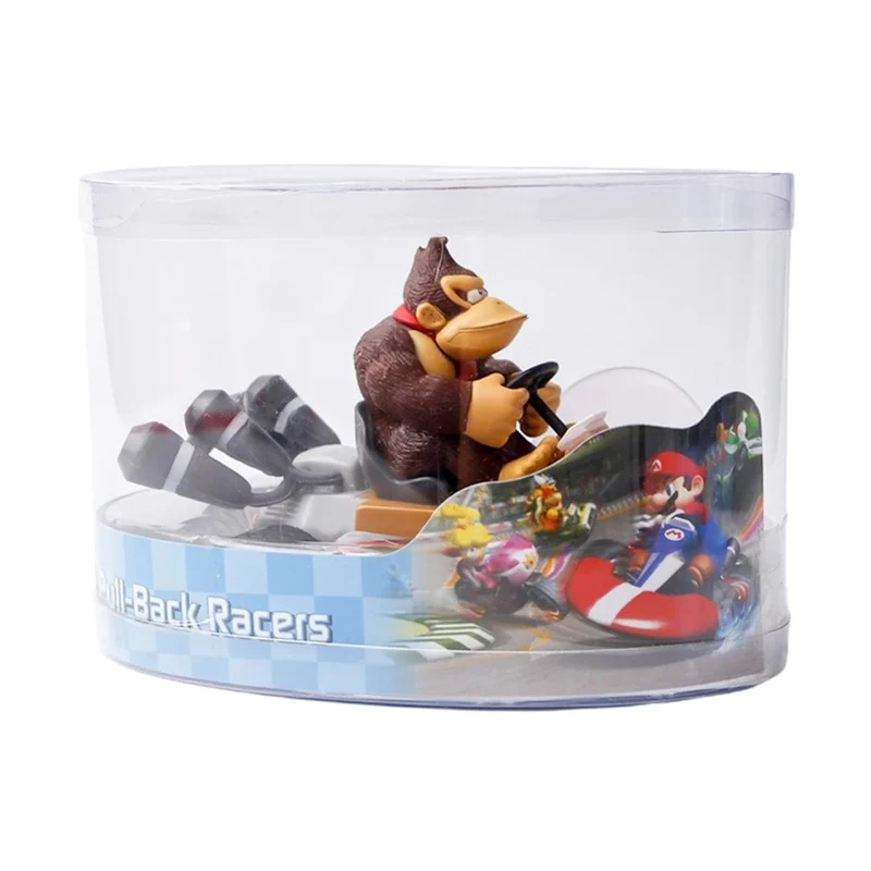 Super Mario Pull Back Auto Grün Yoshi Donkey Kong Bowser Luigi Toad Prinzessin Peach Action Figur Spielzeug Anime Spiel Puppe Kind Geschenke