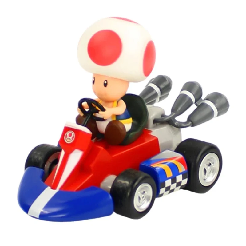 Super Mario Pull Back Auto Grün Yoshi Donkey Kong Bowser Luigi Toad Prinzessin Peach Action Figur Spielzeug Anime Spiel Puppe Kind Geschenke