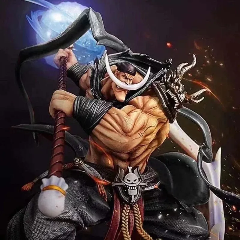 29 cm Weißer Bart Edward Newgate Anime One Pieceed Vier Kaiser Tiens Leuchtende Actionfigur Sammlermodell Spielzeug Geburtstagsgeschenk