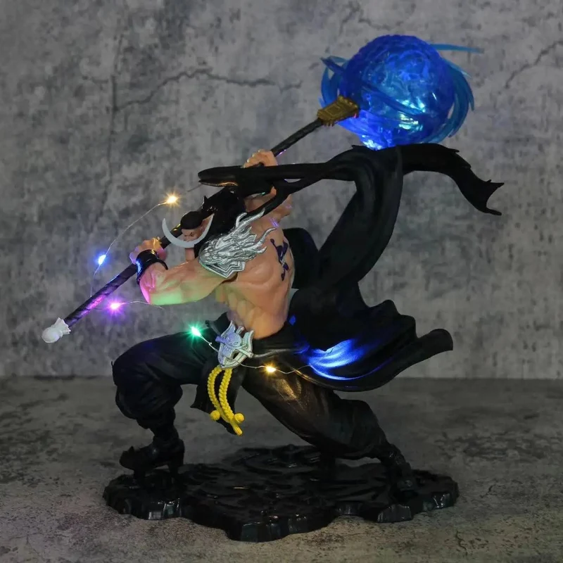 29 cm Weißer Bart Edward Newgate Anime One Pieceed Vier Kaiser Tiens Leuchtende Actionfigur Sammlermodell Spielzeug Geburtstagsgeschenk