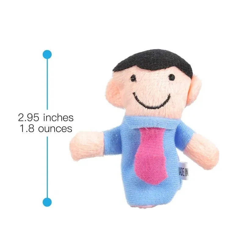 6-12 Stücke Baby Plüschtier Cartoon Tier Familie Fingerpuppe Rollenspiel Geschichtenerzählen Stoffpuppe Lernspielzeug für Kinder