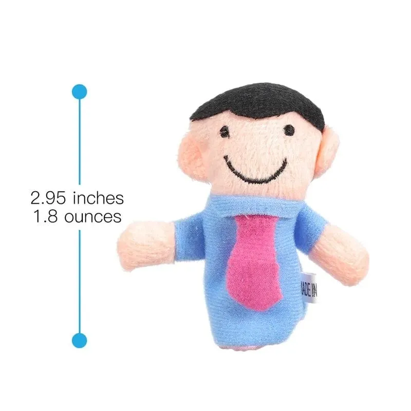 6-12 Stücke Baby Plüschtier Cartoon Tier Familie Fingerpuppe Rollenspiel Geschichtenerzählen Stoffpuppe Lernspielzeug für Kinder
