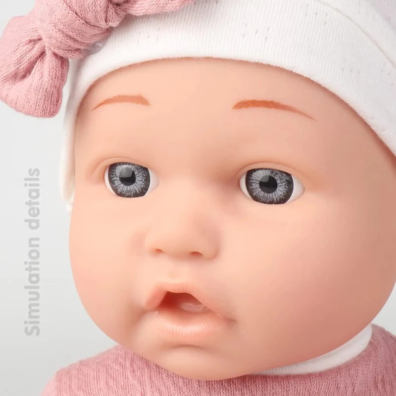 12''/30 cm Babypuppen-Spielset in Geschenkbox mit Zubehör, rosa Schnuller, Vinyl-Reborn-Puppenspielzeug, Weihnachtsgeschenk für Mädchen und Jungen