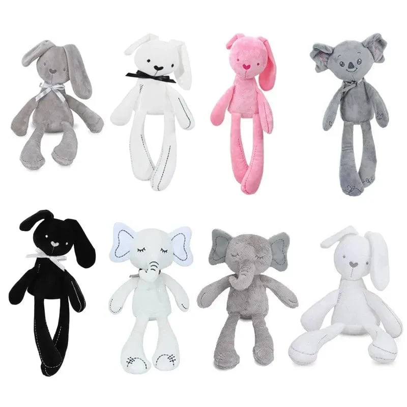 Baby Plüsch Kaninchen Handpuppe Weiche Krippe Kinderwagen Säugling Schlaf Beruhigende Puppe Mobile Kinderwagen Kinder Hängenden Ring Spielzeug Für Kinder Geschenk