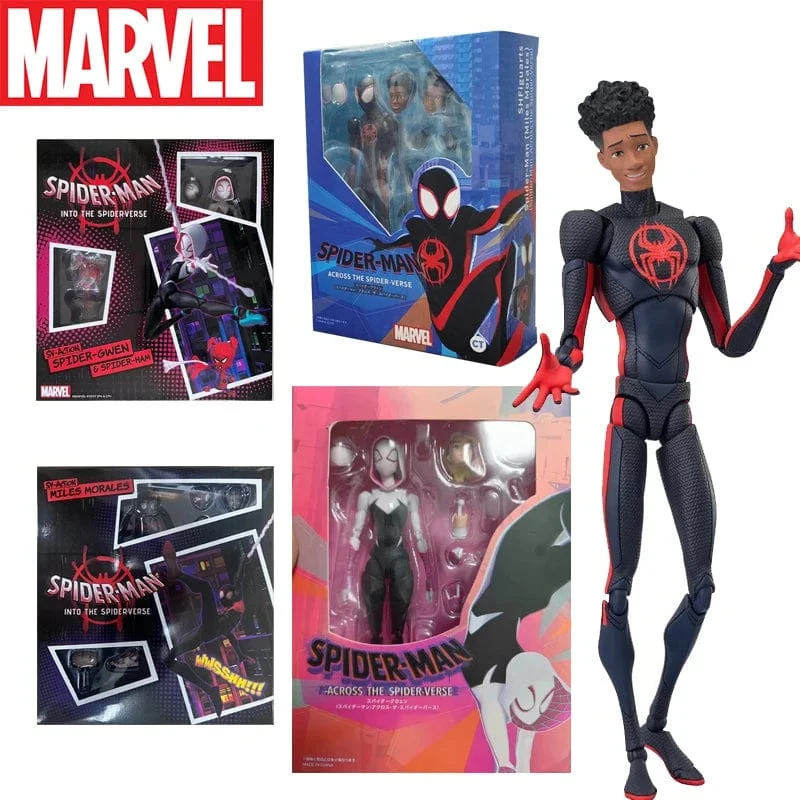Shf Anime Spider-Man Figuarts Miles Morales Gwen Actionfiguren Gwen Spider Woman Figur Spiderman Figur PVC Modell Puppenspielzeug