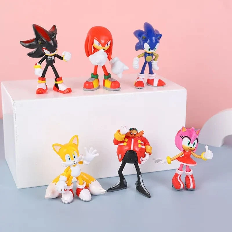 6 Stil Heißer Verkauf Sonics Film und Fernsehen PVC Charakter Spielzeug Igel Schatten Schwanz Figur Modell Puppen Kinder Tier Spielzeug