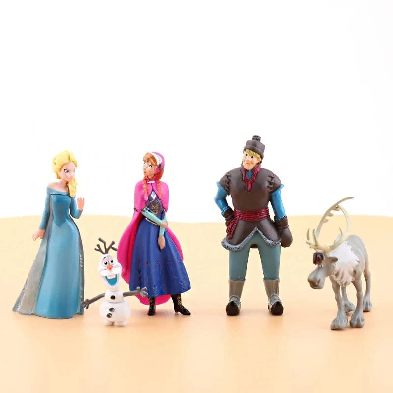 5 teile/satz Die Eiskönigin Prinzessin Schneekönigin Anna Elsa Kristoff Sven Olaf PVC Modell Action Figure Puppen Spielzeug für Kinder Weihnachtsgeschenk