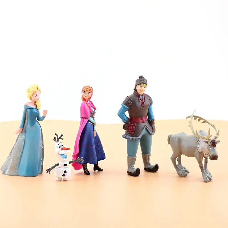 5 teile/satz Die Eiskönigin Prinzessin Schneekönigin Anna Elsa Kristoff Sven Olaf PVC Modell Action Figure Puppen Spielzeug für Kinder Weihnachtsgeschenk