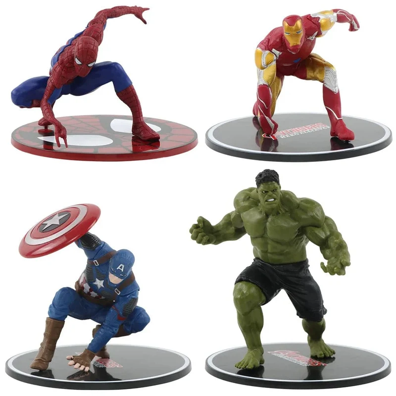 Superhelden-Figur SpiderMan Ironman Captain America Hulk War Machine Actionfigur Modell Spielzeug für Kinder Weihnachtsgeschenk