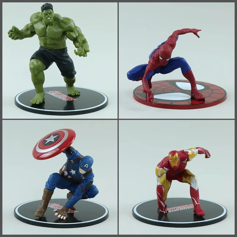 Superhelden-Figur SpiderMan Ironman Captain America Hulk War Machine Actionfigur Modell Spielzeug für Kinder Weihnachtsgeschenk