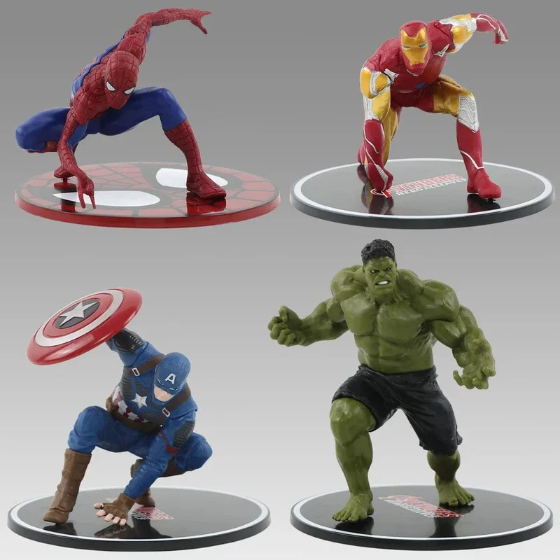 Superhelden-Figur SpiderMan Ironman Captain America Hulk War Machine Actionfigur Modell Spielzeug für Kinder Weihnachtsgeschenk