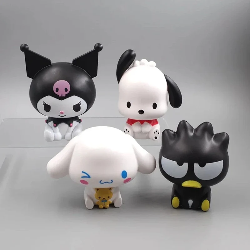 Kawaii Sanrio Anime Figur Cinnamoroll Pachacco Kuromi Puppe Hallo Kitty Action-Figuren DIY Kuchen dekorieren Spielzeug Geschenke für Kinder