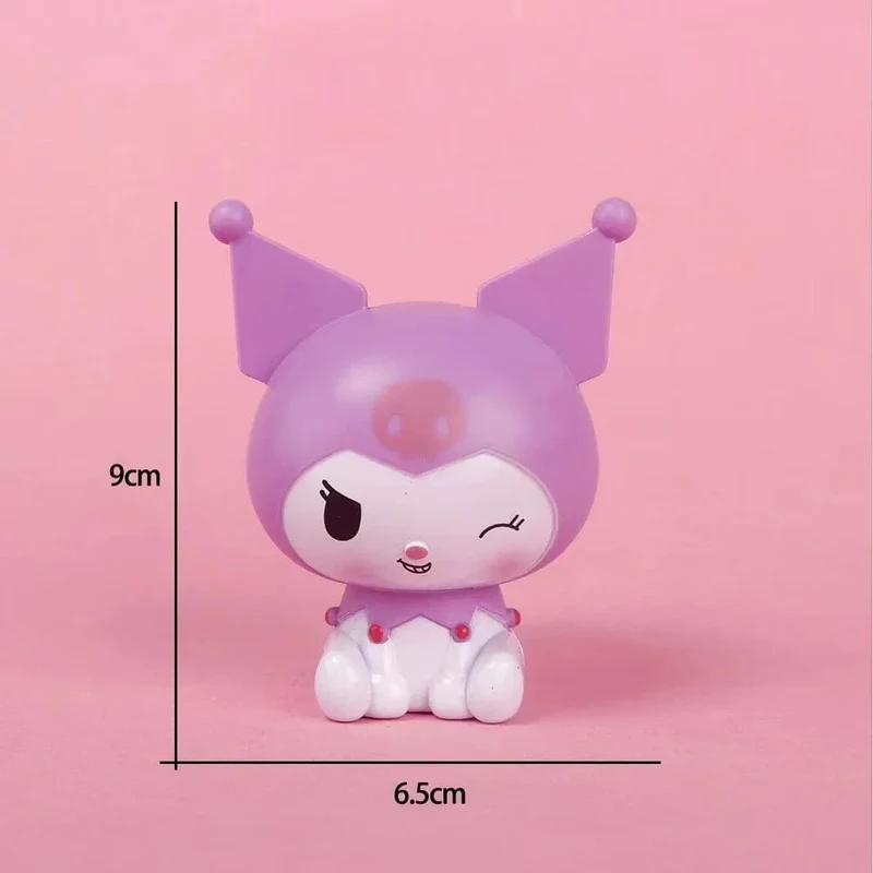 Kawaii Sanrio Anime Figur Cinnamoroll Pachacco Kuromi Puppe Hallo Kitty Action-Figuren DIY Kuchen dekorieren Spielzeug Geschenke für Kinder